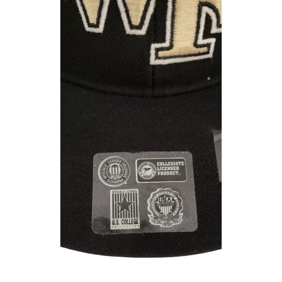 Vintage Nike Team Wake Forest Demon Deacons Fitted Hat 6 5/8 Black Gold WF Logo - Picture 3 of 15